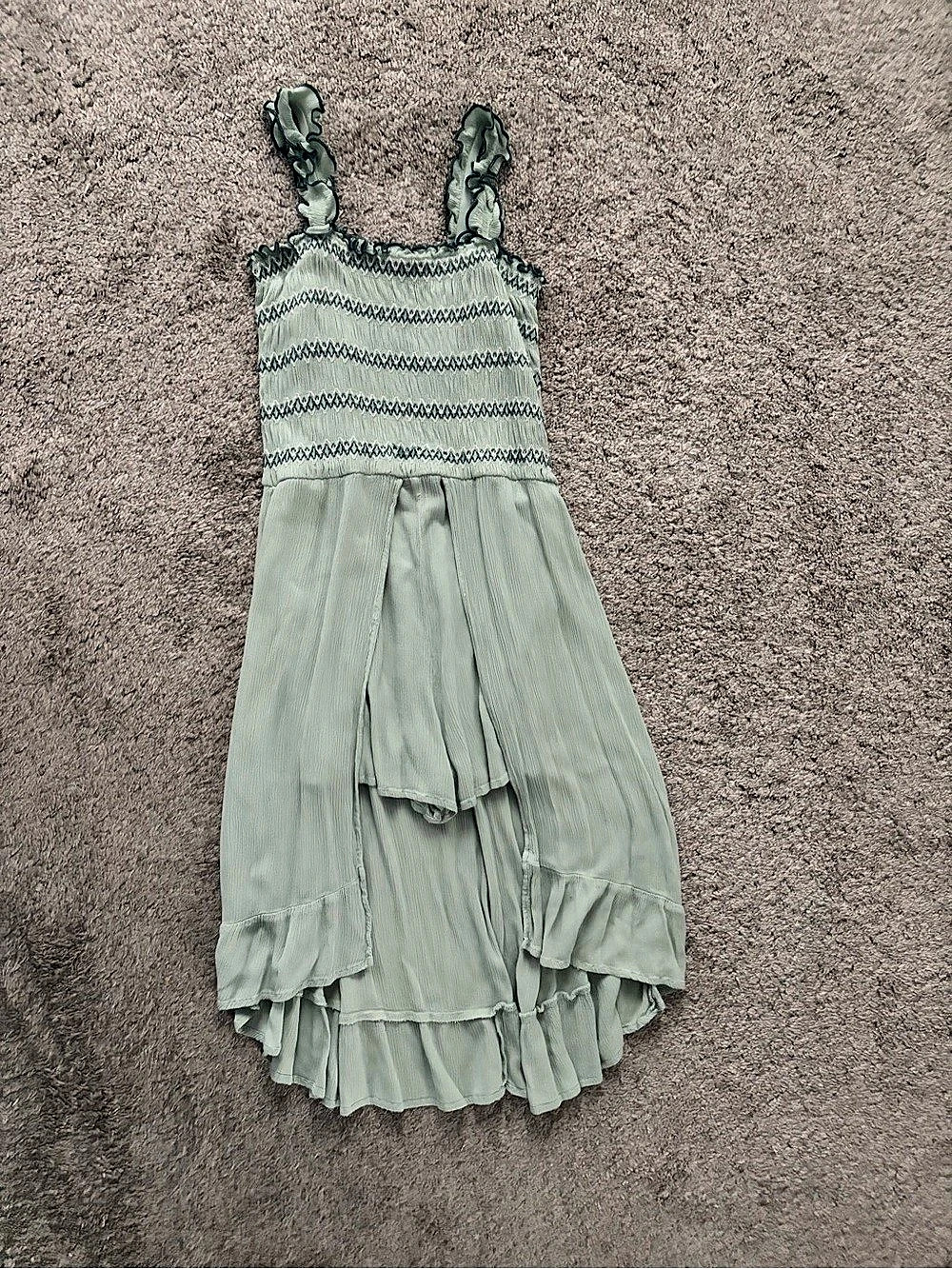 Art Class Maxi Walk-through Dress in Green Size Large